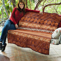 Fiji Marau na Kerisimasi Quilt Gold Tapa Masi Inspired Christmas LT9 - Polynesian Pride