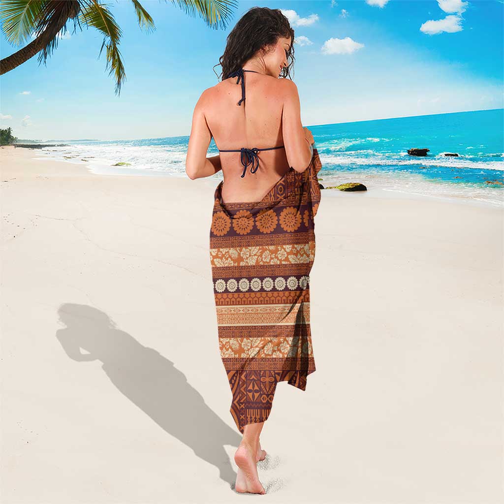 Fiji Marau na Kerisimasi Sarong Gold Tapa Masi Inspired Christmas - Polynesian Pride