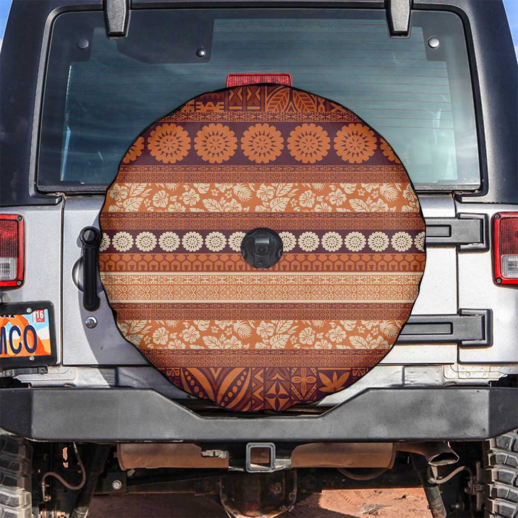 Fiji Marau na Kerisimasi Spare Tire Cover Gold Tapa Masi Inspired Christmas LT9 Gold - Polynesian Pride