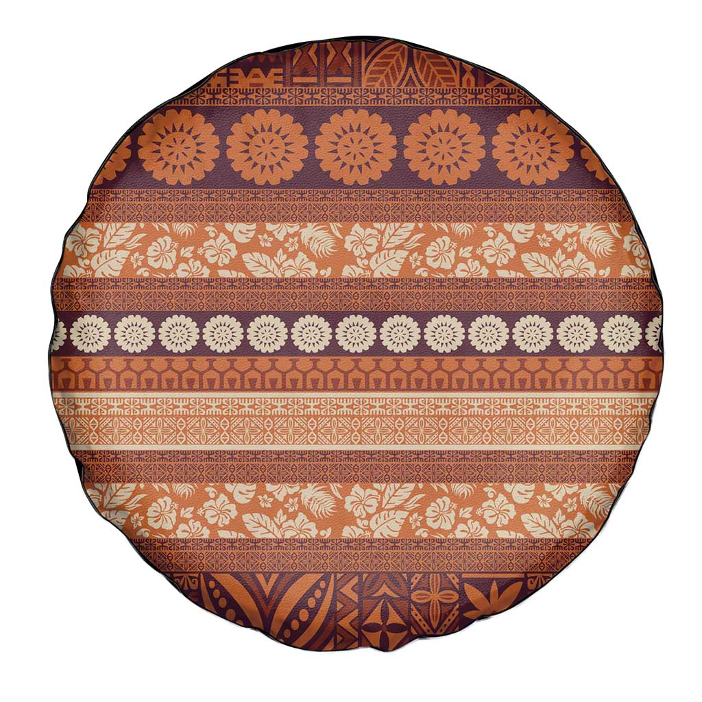 Fiji Marau na Kerisimasi Spare Tire Cover Gold Tapa Masi Inspired Christmas LT9 - Polynesian Pride