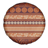 Fiji Marau na Kerisimasi Spare Tire Cover Gold Tapa Masi Inspired Christmas LT9 - Polynesian Pride