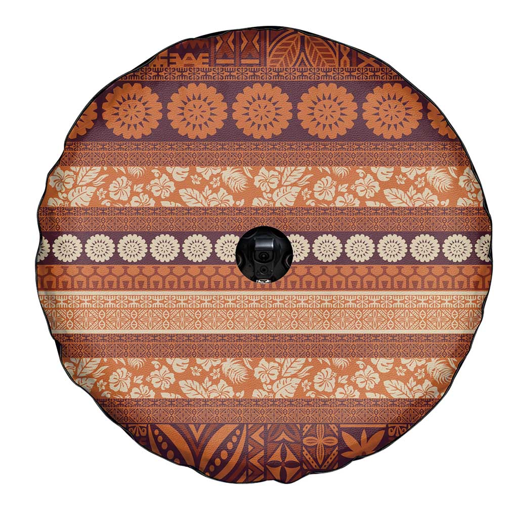 Fiji Marau na Kerisimasi Spare Tire Cover Gold Tapa Masi Inspired Christmas LT9 - Polynesian Pride