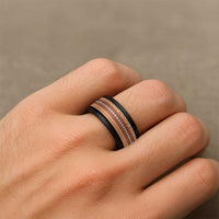 Fiji Marau na Kerisimasi Spinner Ring Gold Tapa Masi Inspired Christmas - Polynesian Pride