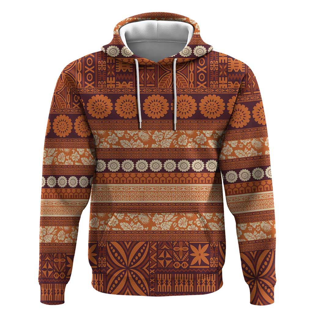 Fiji Marau na Kerisimasi Zip Hoodie Gold Tapa Masi Inspired Christmas LT9 Pullover Hoodie Gold - Polynesian Pride