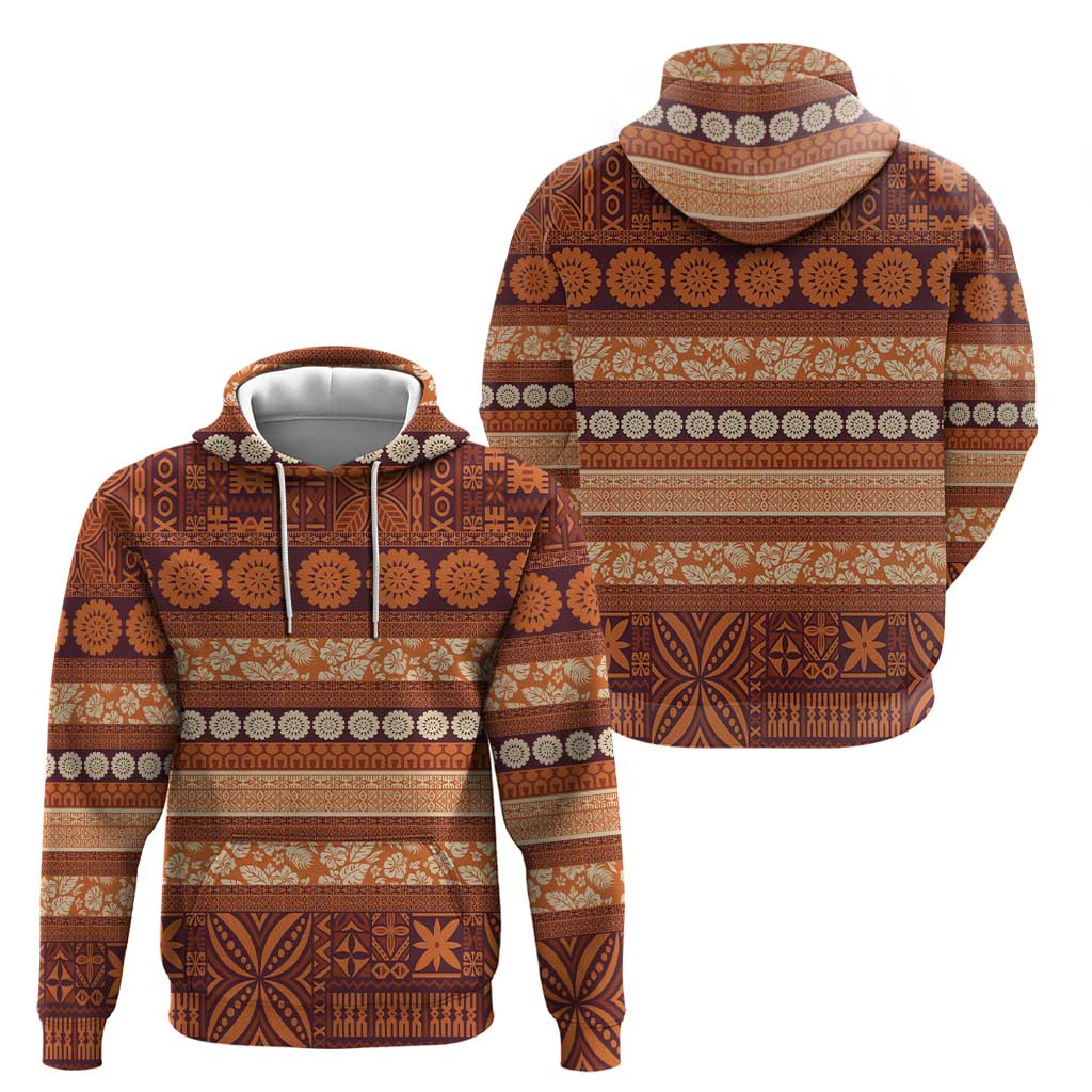 Fiji Marau na Kerisimasi Zip Hoodie Gold Tapa Masi Inspired Christmas LT9 - Polynesian Pride
