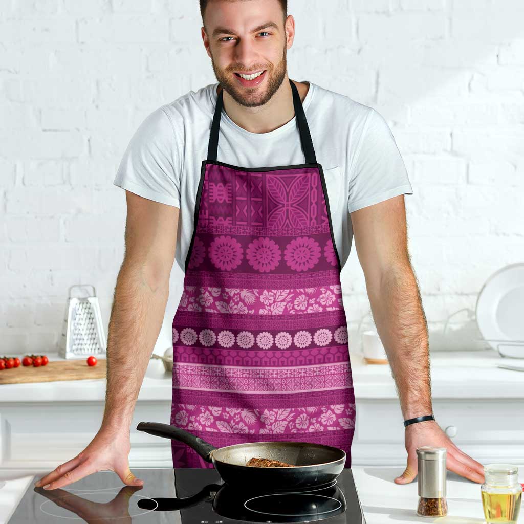 Fiji Marau na Kerisimasi Apron Pink Tapa Masi Inspired Christmas - Polynesian Pride