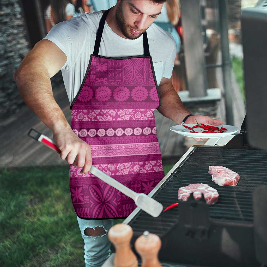 Fiji Marau na Kerisimasi Apron Pink Tapa Masi Inspired Christmas - Polynesian Pride