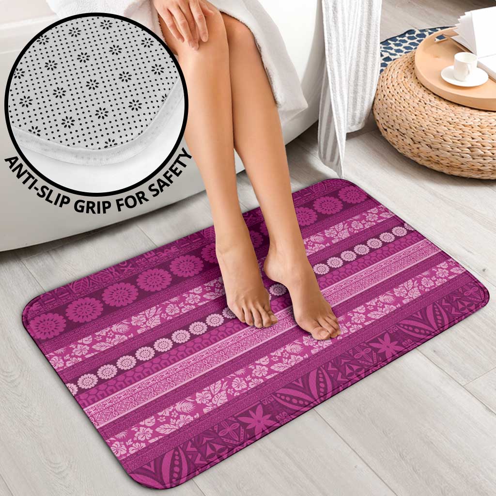 Fiji Marau na Kerisimasi Bathroom Set Pink Tapa Masi Inspired Christmas - Polynesian Pride