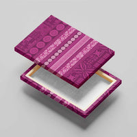 Fiji Marau na Kerisimasi Canvas Wall Art Pink Tapa Masi Inspired Christmas LT9 - Polynesian Pride
