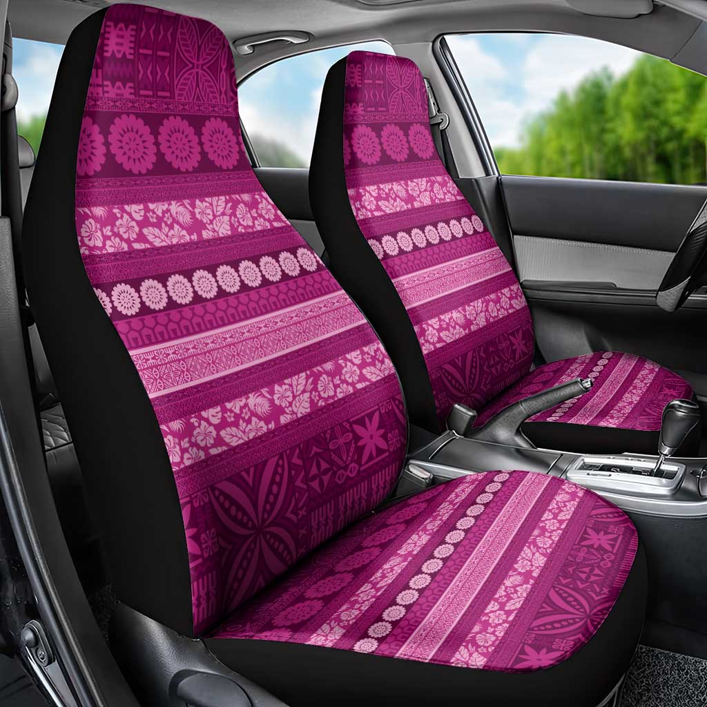 Fiji Marau na Kerisimasi Car Seat Cover Pink Tapa Masi Inspired Christmas LT9 - Polynesian Pride