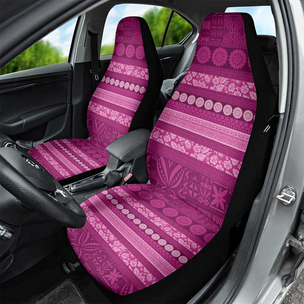 Fiji Marau na Kerisimasi Car Seat Cover Pink Tapa Masi Inspired Christmas LT9 - Polynesian Pride