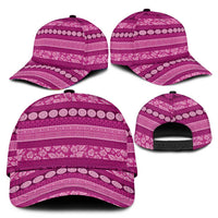 Fiji Marau na Kerisimasi Classic Cap Pink Tapa Masi Inspired Christmas - Polynesian Pride