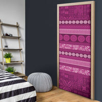 Fiji Marau na Kerisimasi Door Cover Pink Tapa Masi Inspired Christmas LT9 - Polynesian Pride
