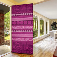 Fiji Marau na Kerisimasi Door Cover Pink Tapa Masi Inspired Christmas LT9 - Polynesian Pride
