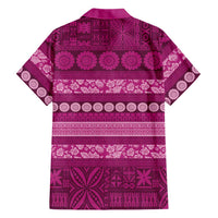 Fiji Marau na Kerisimasi Hawaiian Shirt Pink Tapa Masi Inspired Christmas LT9 - Polynesian Pride