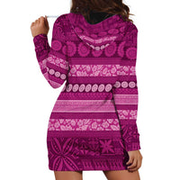 Fiji Marau na Kerisimasi Hoodie Dress Pink Tapa Masi Inspired Christmas LT9 - Polynesian Pride