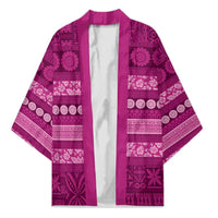 Fiji Marau na Kerisimasi Kimono Pink Tapa Masi Inspired Christmas LT9 Unisex Pink - Polynesian Pride