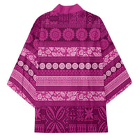 Fiji Marau na Kerisimasi Kimono Pink Tapa Masi Inspired Christmas LT9 - Polynesian Pride