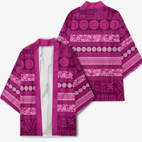 Fiji Marau na Kerisimasi Kimono Pink Tapa Masi Inspired Christmas LT9 - Polynesian Pride
