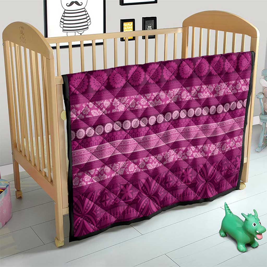 Fiji Marau na Kerisimasi Quilt Pink Tapa Masi Inspired Christmas - Polynesian Pride