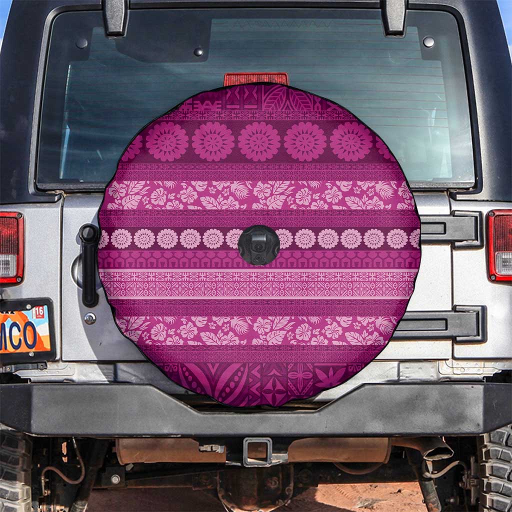 Fiji Marau na Kerisimasi Spare Tire Cover Pink Tapa Masi Inspired Christmas LT9 Pink - Polynesian Pride