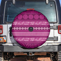 Fiji Marau na Kerisimasi Spare Tire Cover Pink Tapa Masi Inspired Christmas LT9 Pink - Polynesian Pride