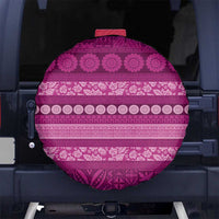 Fiji Marau na Kerisimasi Spare Tire Cover Pink Tapa Masi Inspired Christmas LT9 No hole Pink - Polynesian Pride