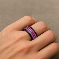 Fiji Marau na Kerisimasi Spinner Ring Pink Tapa Masi Inspired Christmas - Polynesian Pride