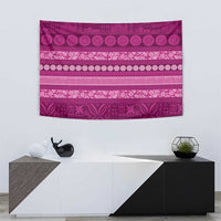 Fiji Marau na Kerisimasi Tapestry Pink Tapa Masi Inspired Christmas LT9 - Polynesian Pride