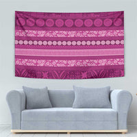 Fiji Marau na Kerisimasi Tapestry Pink Tapa Masi Inspired Christmas LT9 - Polynesian Pride