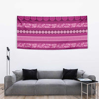 Fiji Marau na Kerisimasi Tapestry Pink Tapa Masi Inspired Christmas LT9 - Polynesian Pride