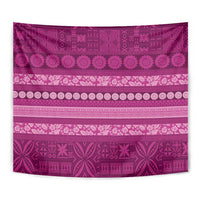 Fiji Marau na Kerisimasi Tapestry Pink Tapa Masi Inspired Christmas LT9 - Polynesian Pride