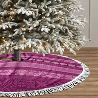 Fiji Marau na Kerisimasi Tree Skirt Pink Tapa Masi Inspired Christmas LT9 - Polynesian Pride