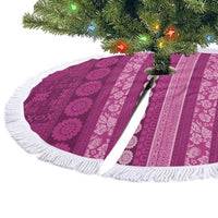Fiji Marau na Kerisimasi Tree Skirt Pink Tapa Masi Inspired Christmas LT9 - Polynesian Pride