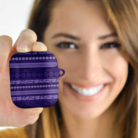 Fiji Marau na Kerisimasi AirPods Case Purple Tapa Masi Inspired Christmas - Polynesian Pride