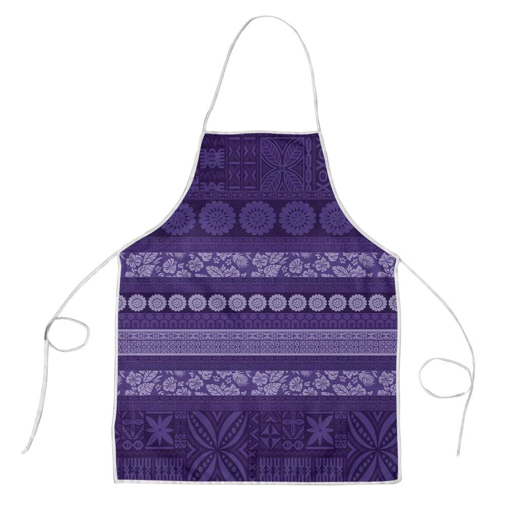 Fiji Marau na Kerisimasi Apron Purple Tapa Masi Inspired Christmas LT9 Purple - Polynesian Pride