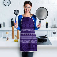 Fiji Marau na Kerisimasi Apron Purple Tapa Masi Inspired Christmas LT9 - Polynesian Pride