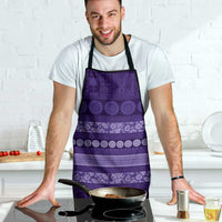 Fiji Marau na Kerisimasi Apron Purple Tapa Masi Inspired Christmas LT9 - Polynesian Pride