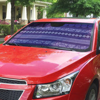 Fiji Marau na Kerisimasi Auto Sun Shade Purple Tapa Masi Inspired Christmas - Polynesian Pride