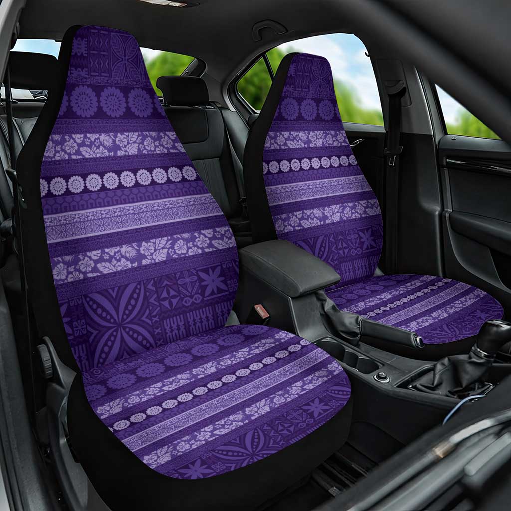 Fiji Marau na Kerisimasi Car Seat Cover Purple Tapa Masi Inspired Christmas LT9 One Size Purple - Polynesian Pride