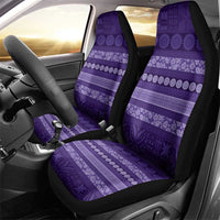Fiji Marau na Kerisimasi Car Seat Cover Purple Tapa Masi Inspired Christmas LT9 - Polynesian Pride