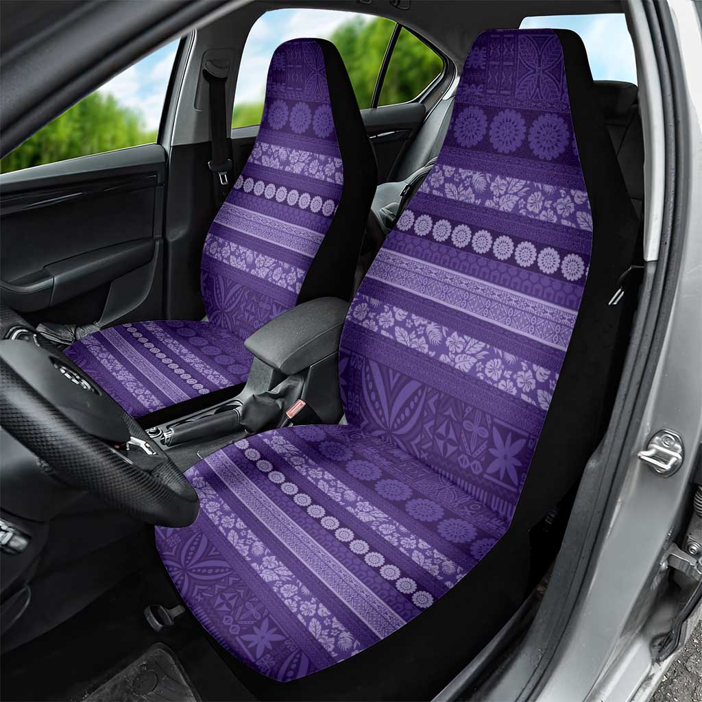 Fiji Marau na Kerisimasi Car Seat Cover Purple Tapa Masi Inspired Christmas LT9 - Polynesian Pride