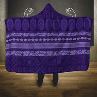 Fiji Marau na Kerisimasi Hooded Blanket Purple Tapa Masi Inspired Christmas LT9 - Polynesian Pride