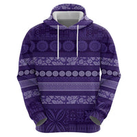 Fiji Marau na Kerisimasi Hoodie Purple Tapa Masi Inspired Christmas LT9 - Polynesian Pride