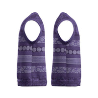 Fiji Marau na Kerisimasi Christmas Knitted V-Neck Vest Purple Tapa Masi Inspired Christmas LT9 - Polynesian Pride