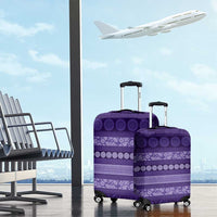 Fiji Marau na Kerisimasi Luggage Cover Purple Tapa Masi Inspired Christmas LT9 - Polynesian Pride