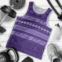 Fiji Marau na Kerisimasi Men Tank Top Purple Tapa Masi Inspired Christmas LT9 - Polynesian Pride