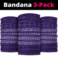 Fiji Marau na Kerisimasi Neck Gaiter Purple Tapa Masi Inspired Christmas - Polynesian Pride