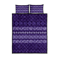 Fiji Marau na Kerisimasi Quilt Bed Set Purple Tapa Masi Inspired Christmas LT9 - Polynesian Pride