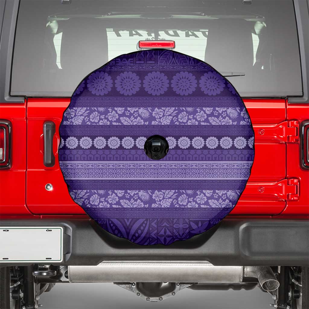 Fiji Marau na Kerisimasi Spare Tire Cover Purple Tapa Masi Inspired Christmas LT9 - Polynesian Pride